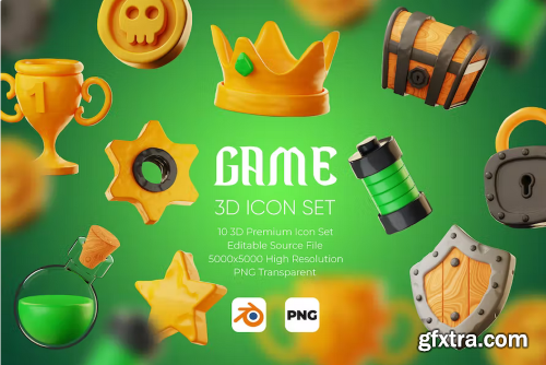 Game 3D Icon Set 8TC9K79