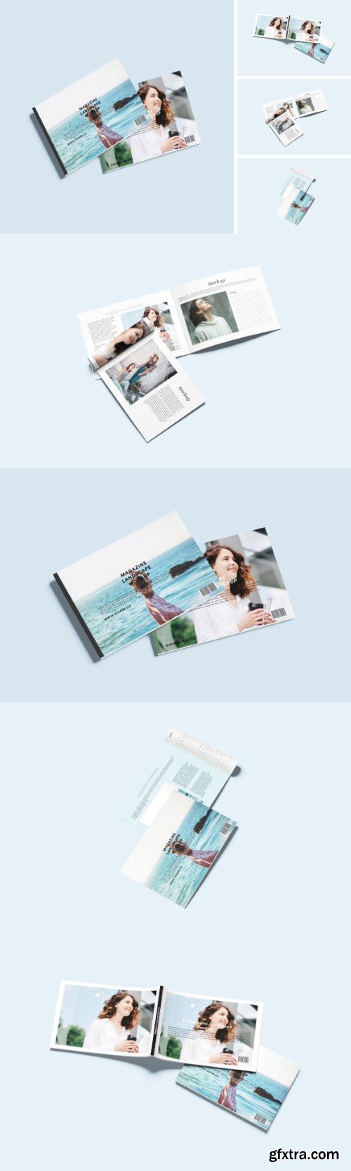 A4 Magazine Landscape Mockup WUR84N4