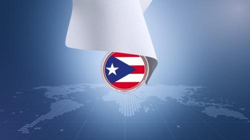 Videohive - Cloth Puerto Rico Flag Reveal - 42923039 - 42923039