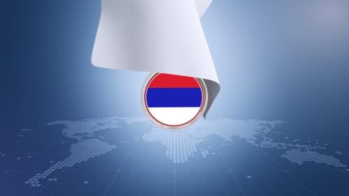 Videohive - Cloth Republika Srpska Flag Reveal - 42923043 - 42923043