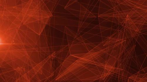 Videohive - Connected Lines And Shapes On A Plexus Surface Orange - 42923048 - 42923048