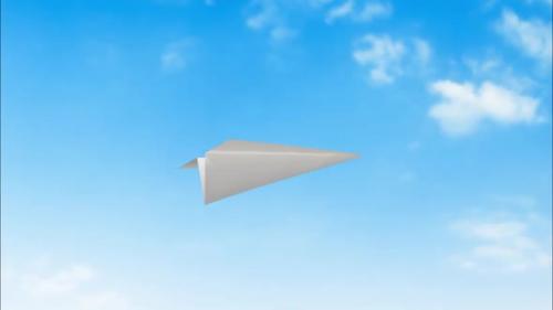 Videohive - Paper Airplane Fly v2 - 4k - 42923149 - 42923149