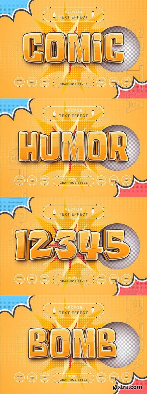 Humor Comic - editable text effect, font style