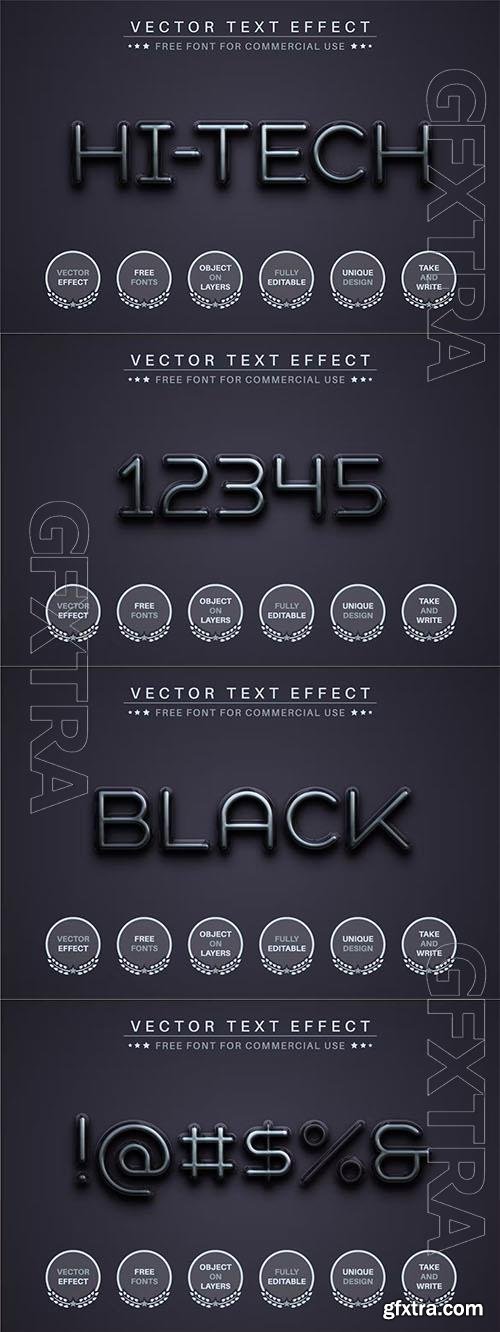 Hi-Tech - editable text effect, font style