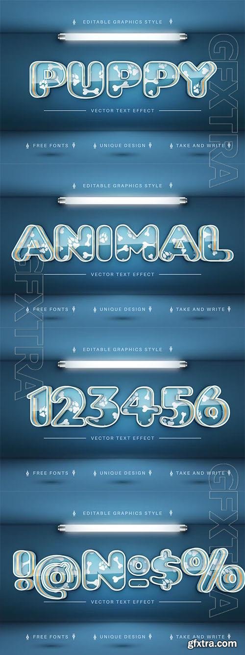 Puppy - editable text effect, font style