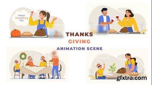 Videohive Thanks Giving Animation Scene 42925408