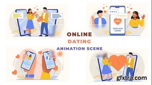 Videohive Online Dating Animation Scene 42925583