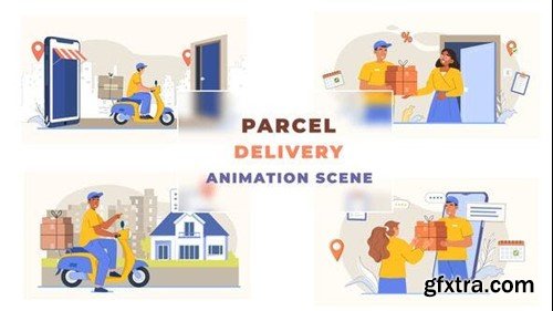 Videohive Online Order Parcel Delivery Scene 42925646