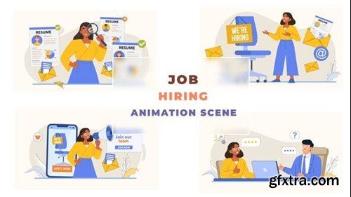 Videohive Job Hiring Animation Scene 42926278