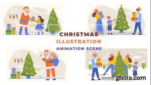 Videohive Christmas Character Animation Scene 42925154