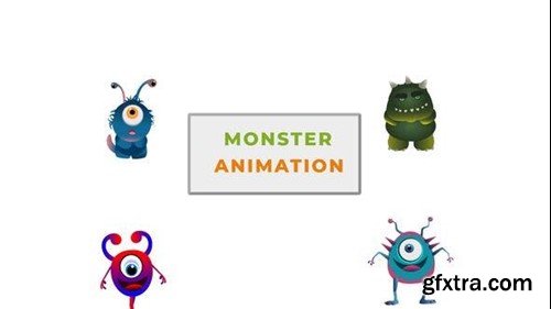 Videohive Cartoon Monster Animation Scene 42925044