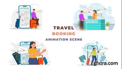 Videohive Online Travels Booking Animation Scene 42924944