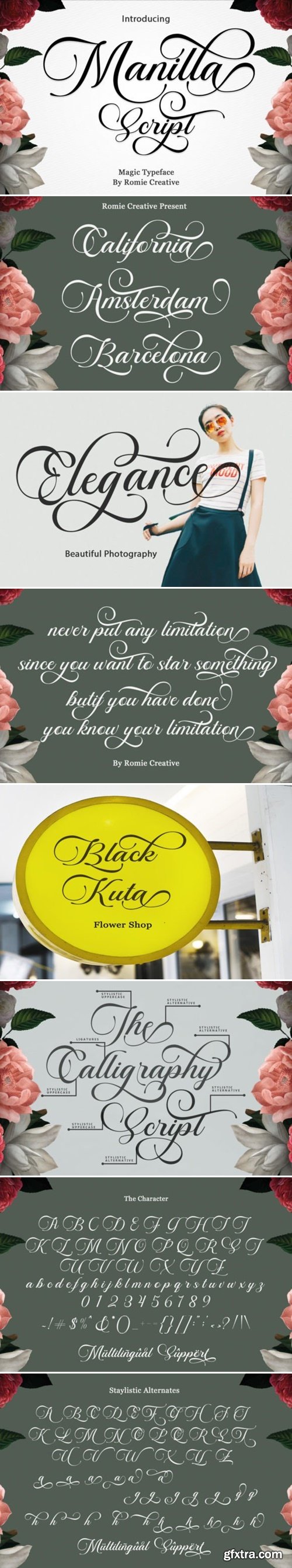 Manilla Script Font