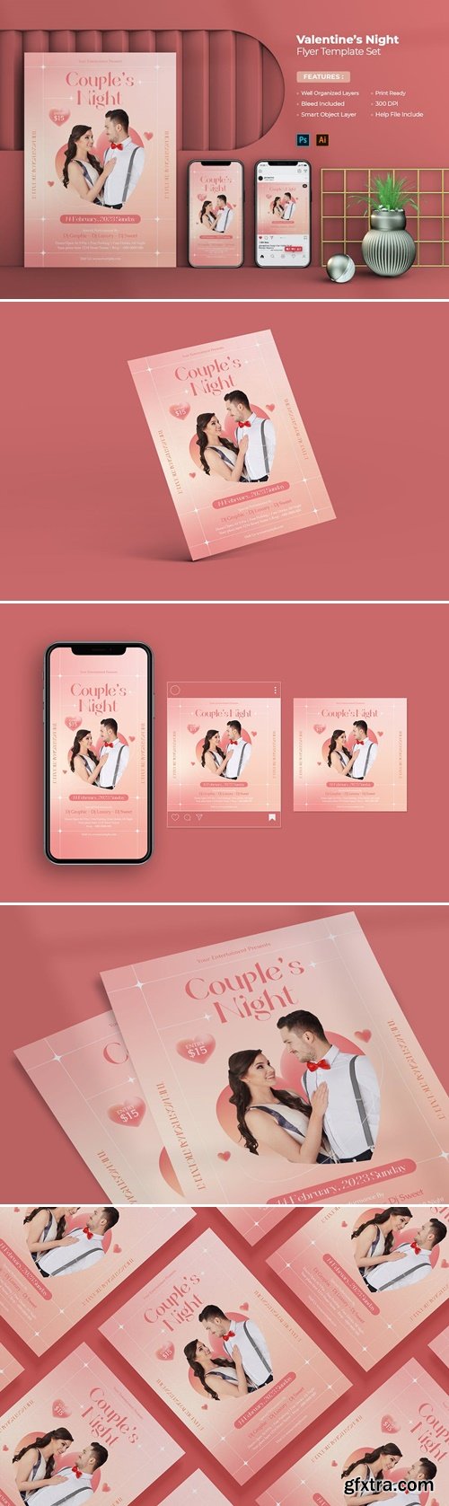 Valentine\'s Night Flyer Template 642BW3R