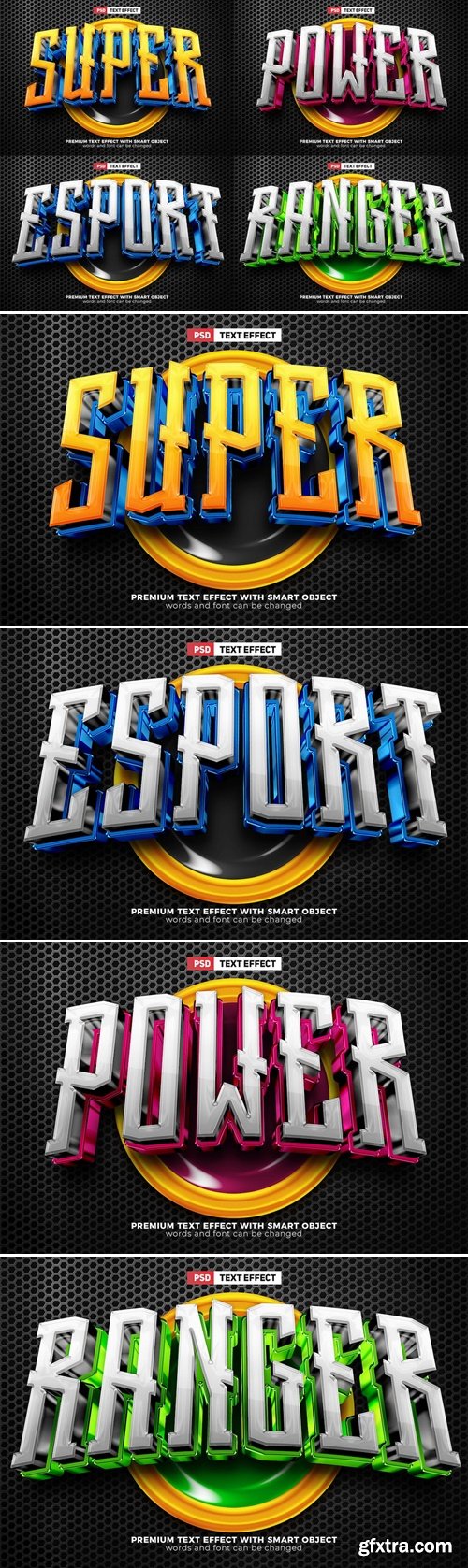 Esport Team Glossy 3D Text Effect Vol. 1 CRVHM3C