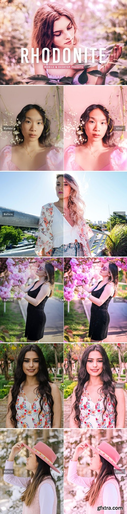 Rhodonite Mobile & Desktop Lightroom Presets Y76JLPH