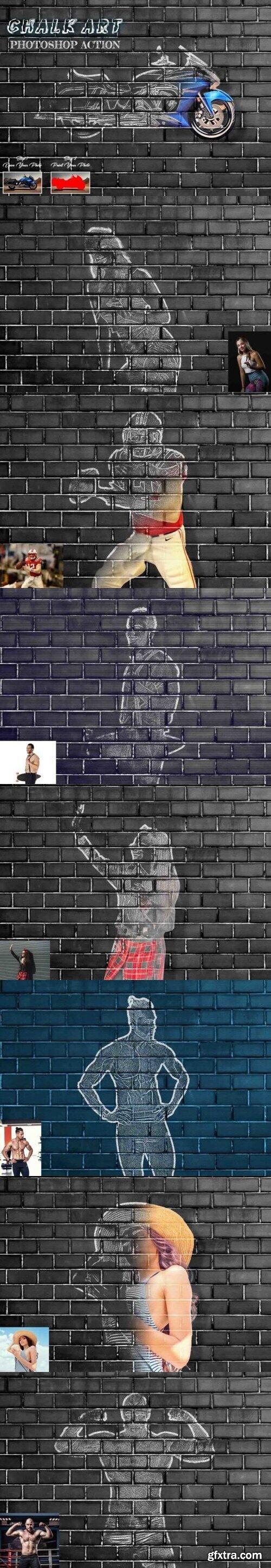 CreativeMarket - Chalk Art Photoshop Action 12164536