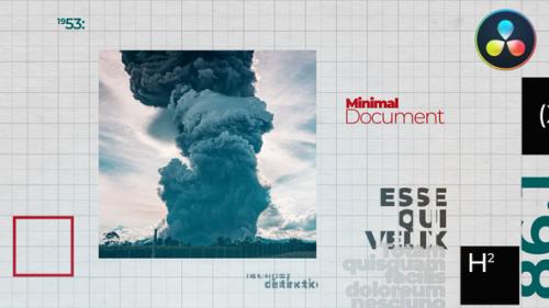 Videohive - Minimal Document | DaVinci Resolve - 42886745 - 42886745