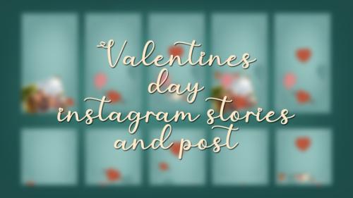 Videohive - Valentines day instagram stories and post - 42901760 - 42901760