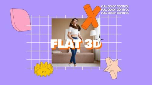 Videohive - Flat 3D Pop Intro - 42906677 - 42906677