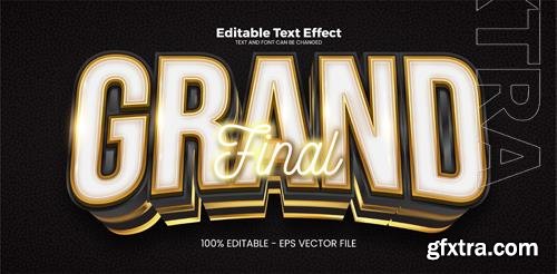 Vector grand final editable text effect in modern trend style