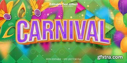 Vector carnival editable text effect in modern trend style