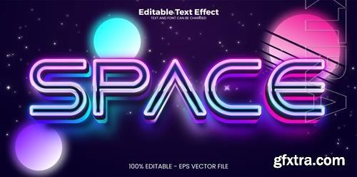 Vector space editable text effect in modern trend style