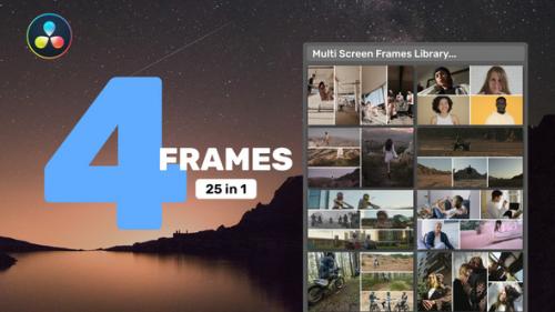 Videohive - Multi Screen Frames Library - 4 Frames for DaVinci Resolve - 42921594 - 42921594