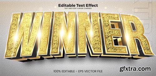 Vector winner editable text effect in modern trend style vol 2