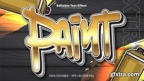 Vector paint editable text effect in modern trend style