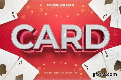 Vector card editable text effect in modern trend style