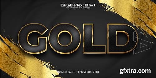 Vector gold editable text effect in modern trend style