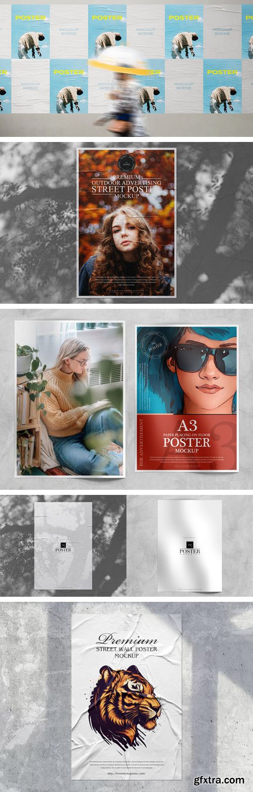 Elegant Framed Posters PSD Mockups Templates Collection