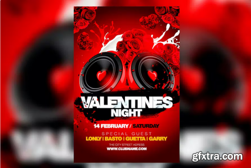 Valentines Night Flyer 64MKQSJ