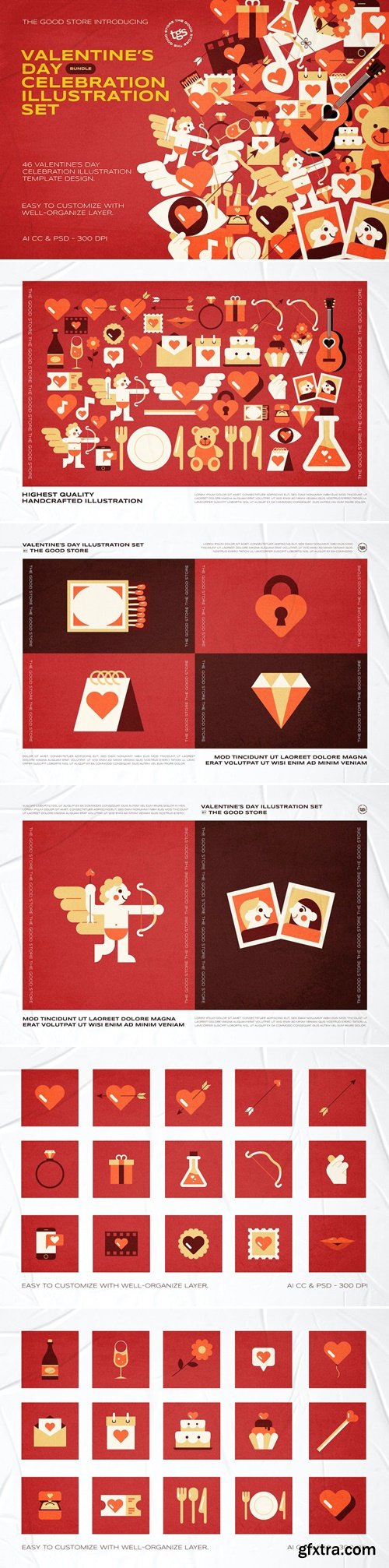 Valentine\'s Day Illustration Set XTAQSB5