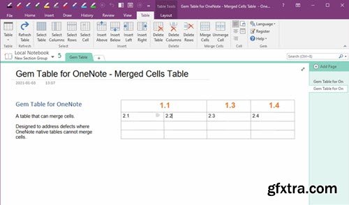 OneNoteGem Gem for OneNote 2024 v73.0.0.352