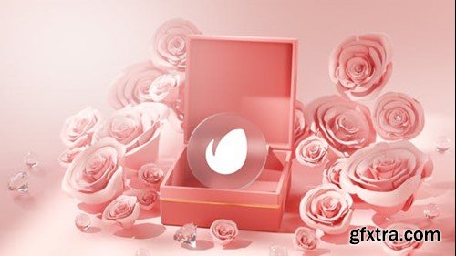 Videohive Rose Box Valentine Logo Reveal 3D 42900510