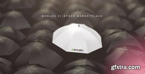 Videohive Be Unique Logo Reveal - Umbrellas 14880760