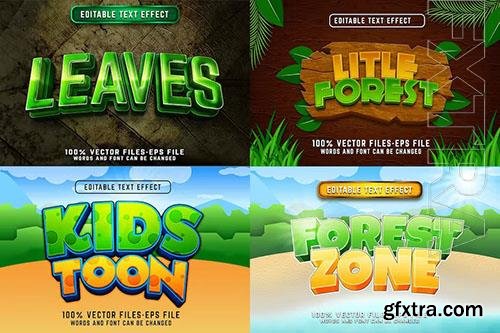 Set of Nature Editable Text Effect