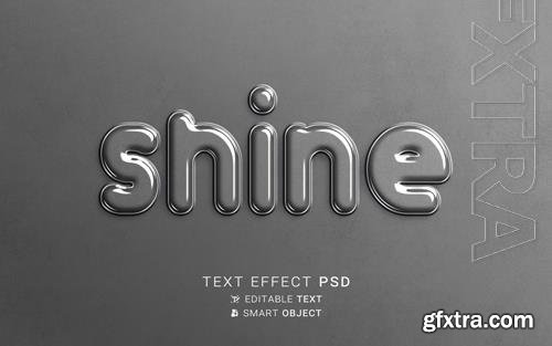 Text effect glass design psd