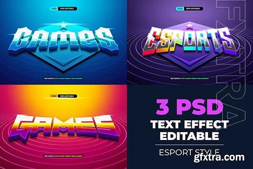 Editable text effect for Rainbow Esport games