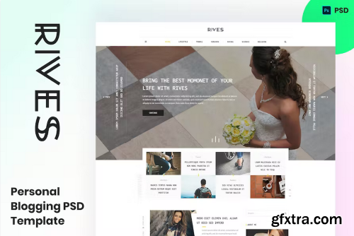 Rives - Creative Blogging Psd Template SZ5ARH9