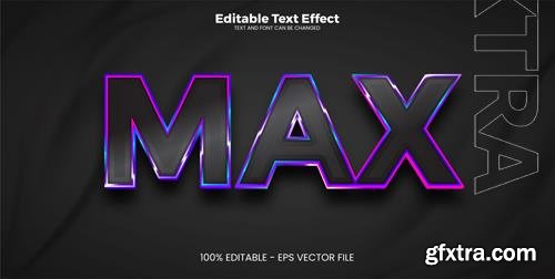 Vector max editable text effect in modern trend style