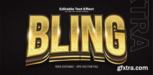 Vector bling editable text effect in modern trend style