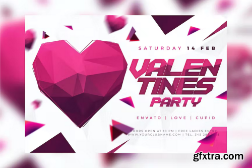 Valentines Party Flyer PBK7M5S