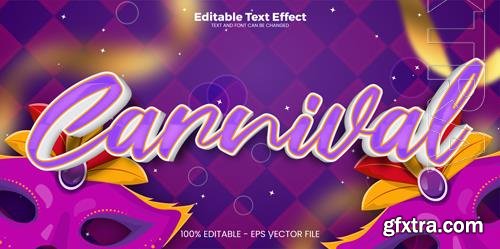 Vector carnival editable text effect in modern trend style