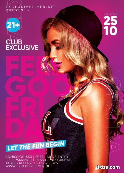 Psd Flyer feelgood friday design templates