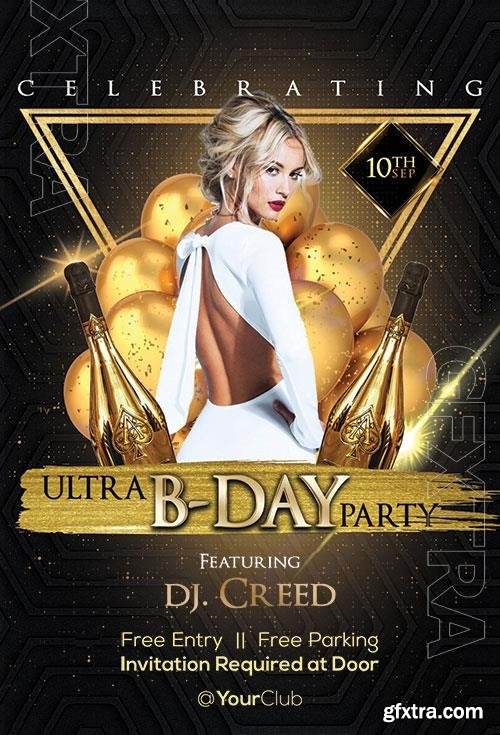 Psd Flyer Bday Party design templates