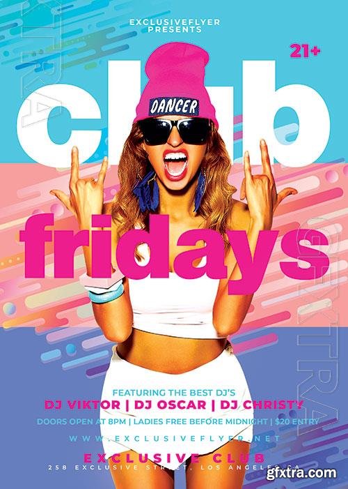 Psd Flyer club fridays design templates