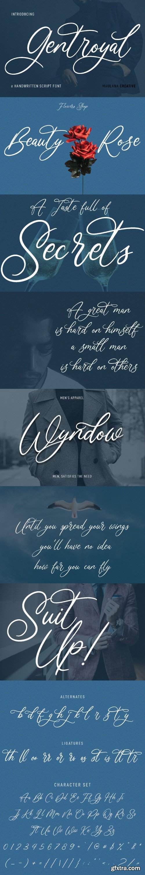 Creativemarket - Gentroyal Script Font 7112306